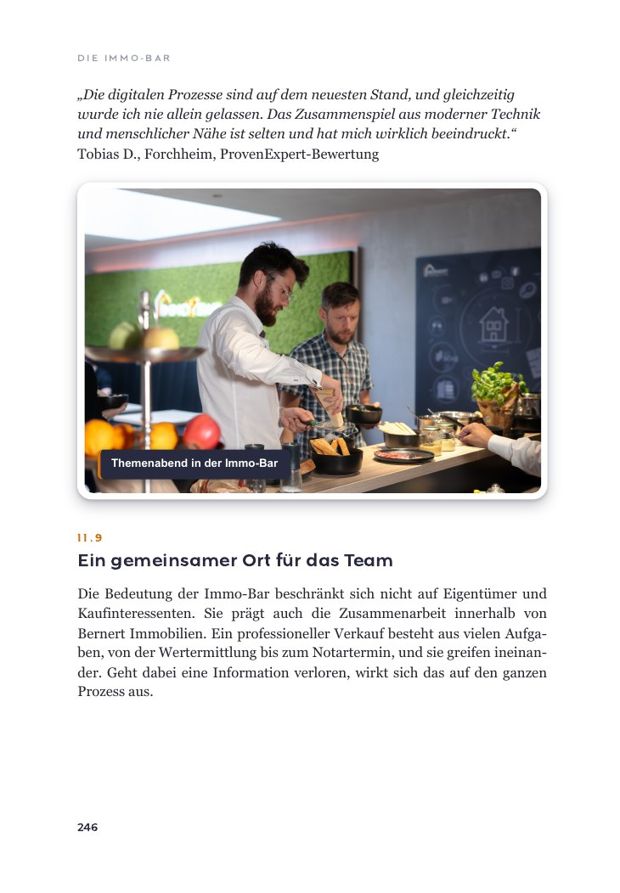 Seite aus dem Buch: Die Immo-Bar, Roland und sein Kollege in der Küche